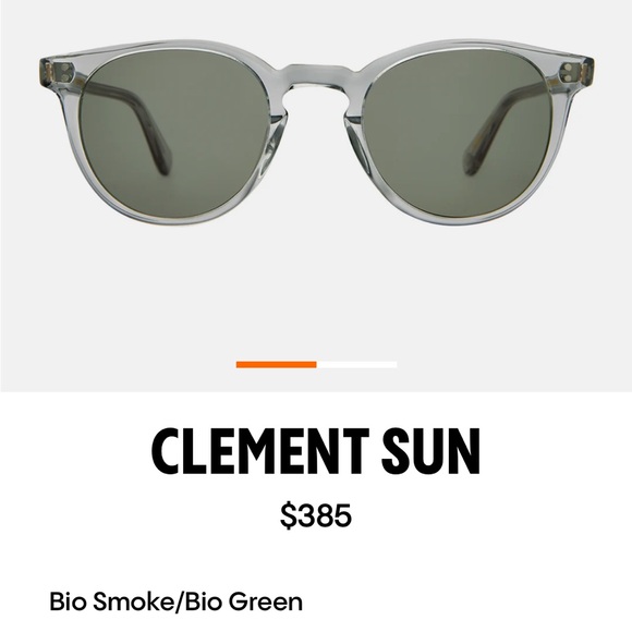 NWT Garrett Leight Clement Sun Bio Smoke/Bio Green Unisex Sunglasses - Picture 2 of 9